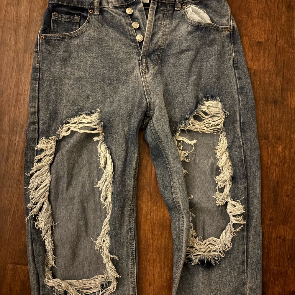 Distressed Blue Jeans for women
